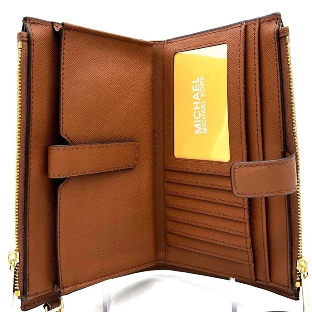 Michael Kors Large Double Zip Wallet Wristlet Luggage